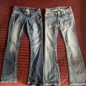 Medium Blue & Light Blue Flare Jeans Bundle